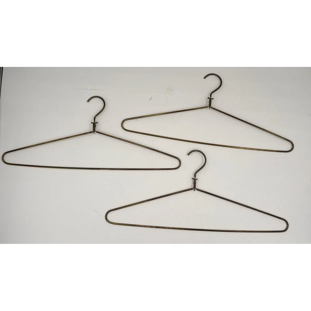 Vintage Mid-Century Heavy Brass Coat Hangers